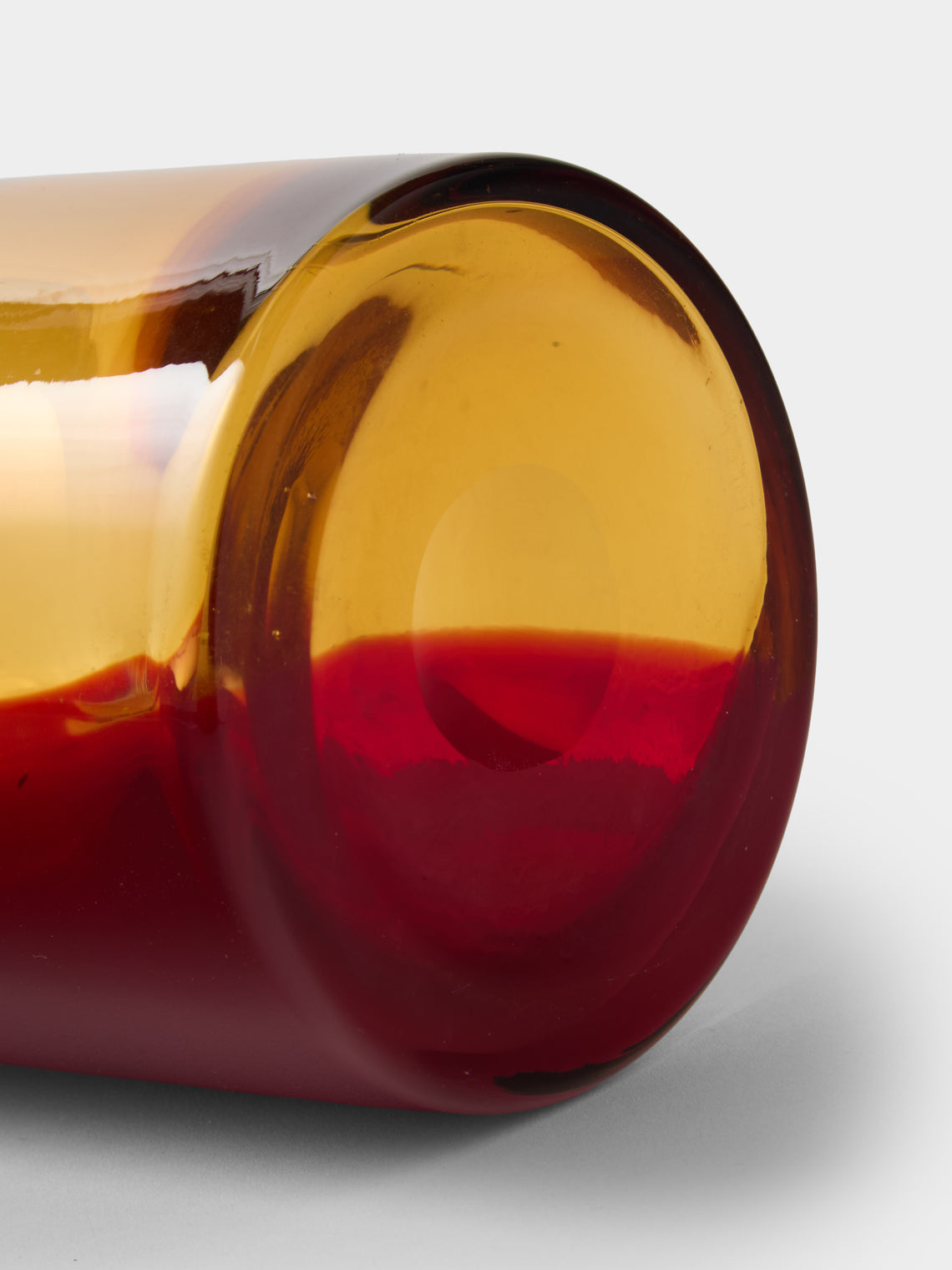 Antique and Vintage - 1960s Sommerso Murano Glass Vase (10in/25cm) - Red - ABASK