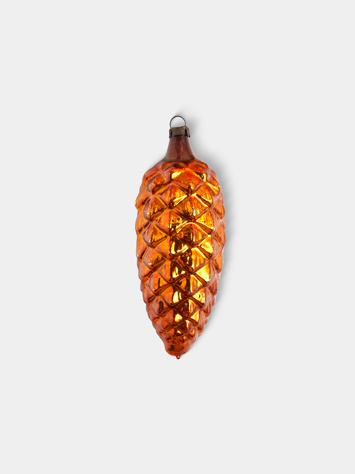Antique and Vintage - Early-20th-Century Pinecones Glass Baubles (Set of 9) - Yellow - ABASK
