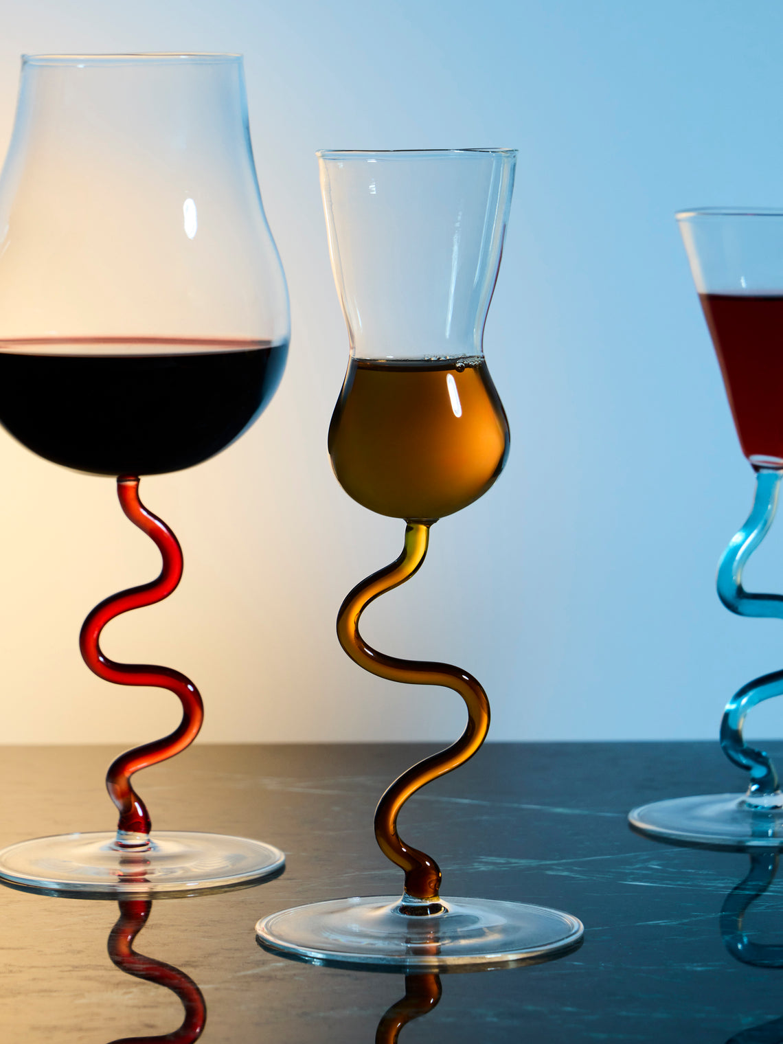 Clear Hand-Blown Grappa Glasses (Set of 2) by River Valadez