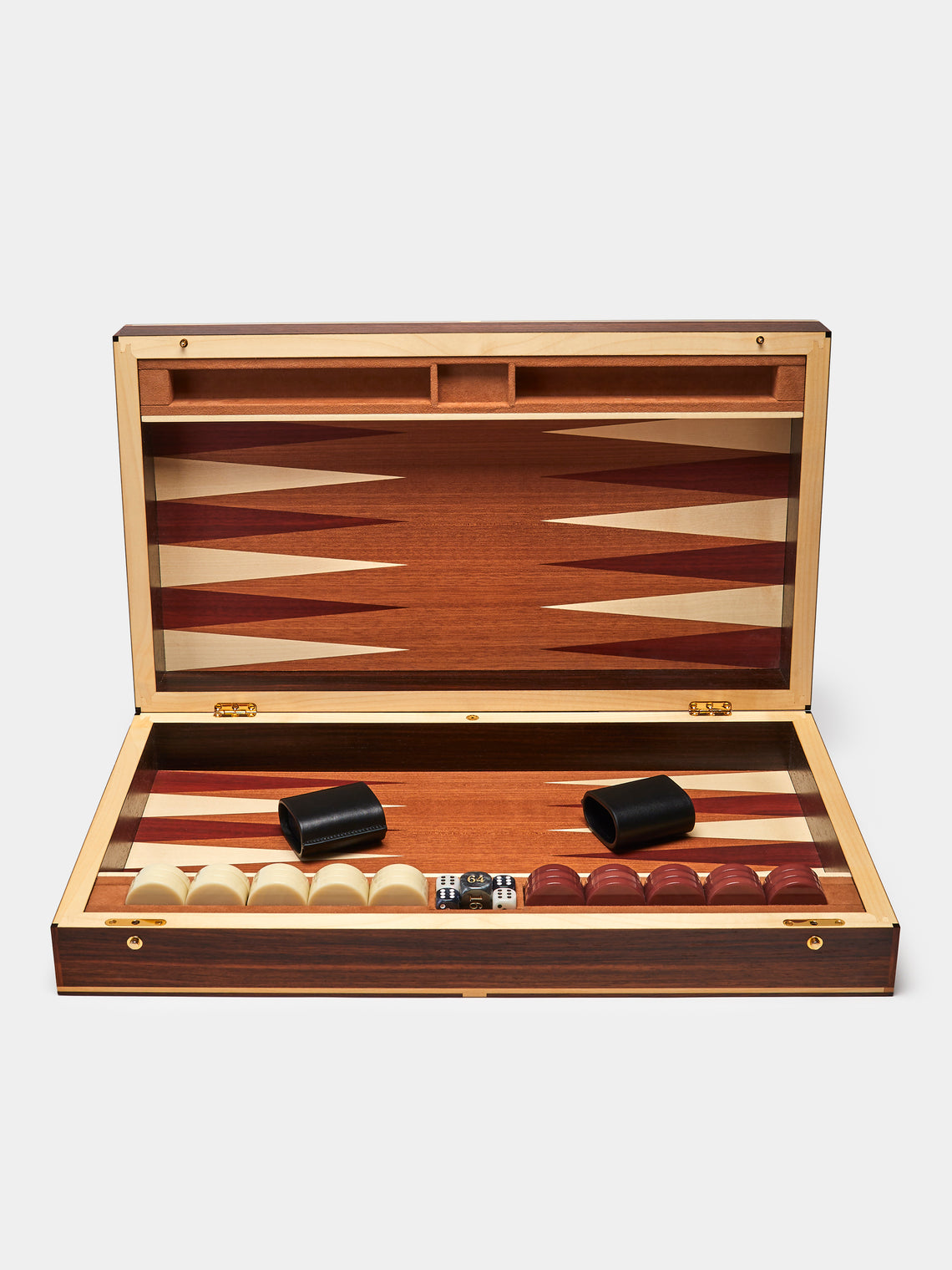 Elie Bleu - Indian Rosewood Marquetry Backgammon Set - Brown - ABASK - 