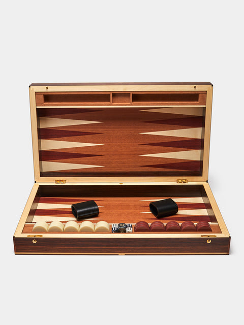Elie Bleu - Indian Rosewood Marquetry Backgammon Set - Brown - ABASK - 