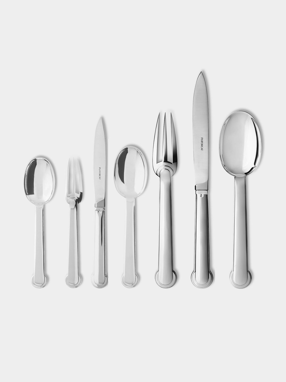 Puiforcat - Annercy Sterling Silver Cutlery (Set of 7 Pieces) - Silver - ABASK - 
