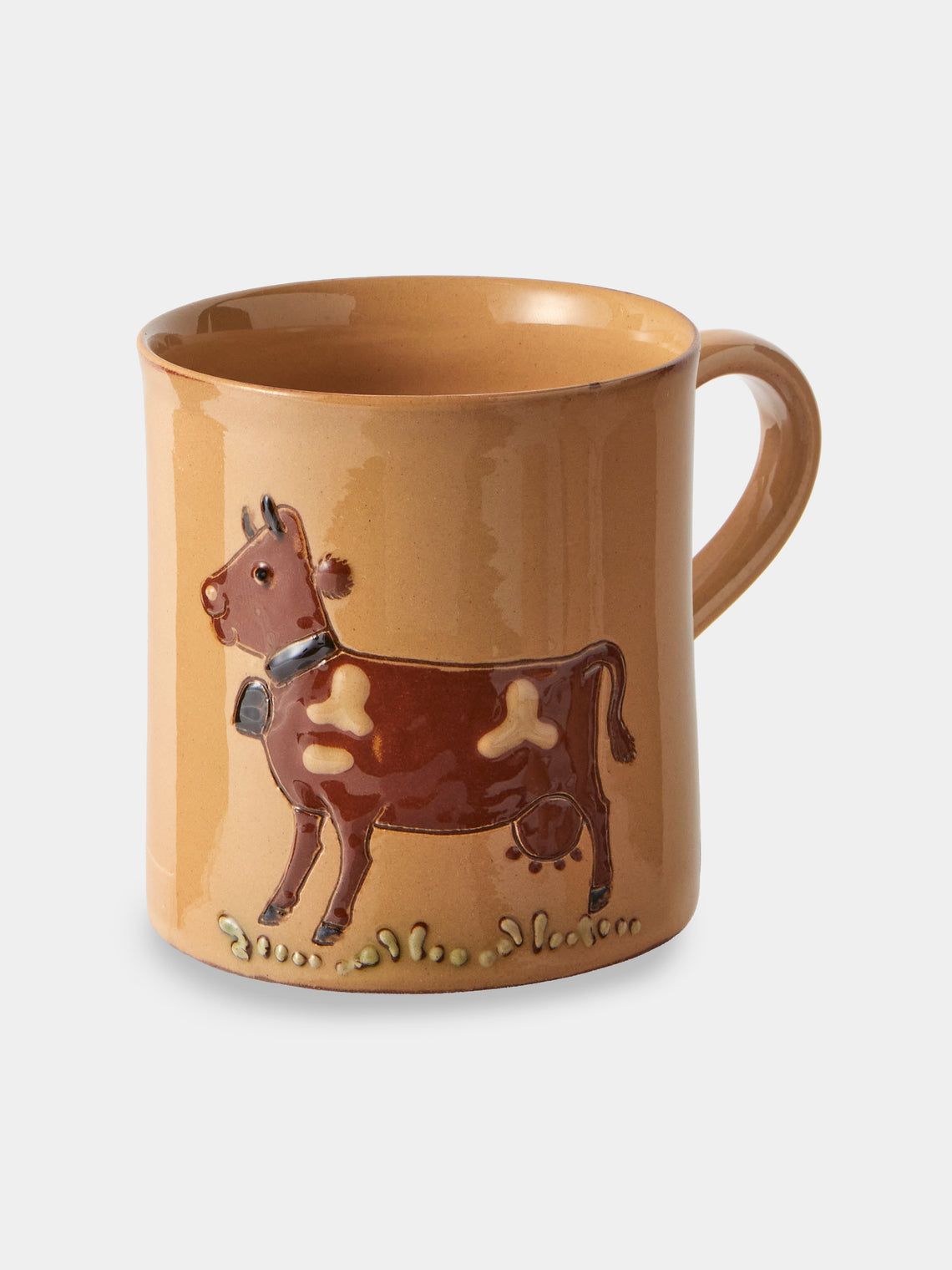 Poterie d’Évires - Animals Hand-Painted Ceramic Mugs (Set of 4) - Cream - ABASK