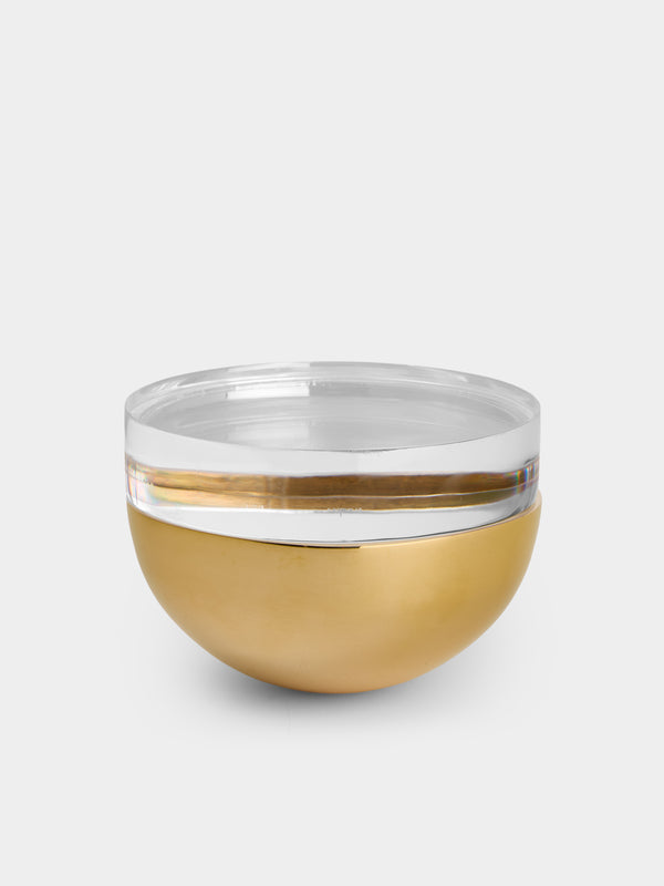 AnObjct - Sfera Sun Brass Large Lidded Bowl - Gold - ABASK - 