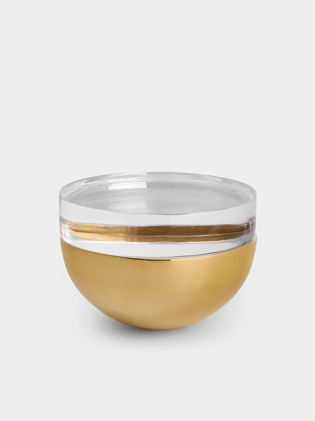 AnObjct - Sfera Sun Brass Large Lidded Bowl - Gold - ABASK - 