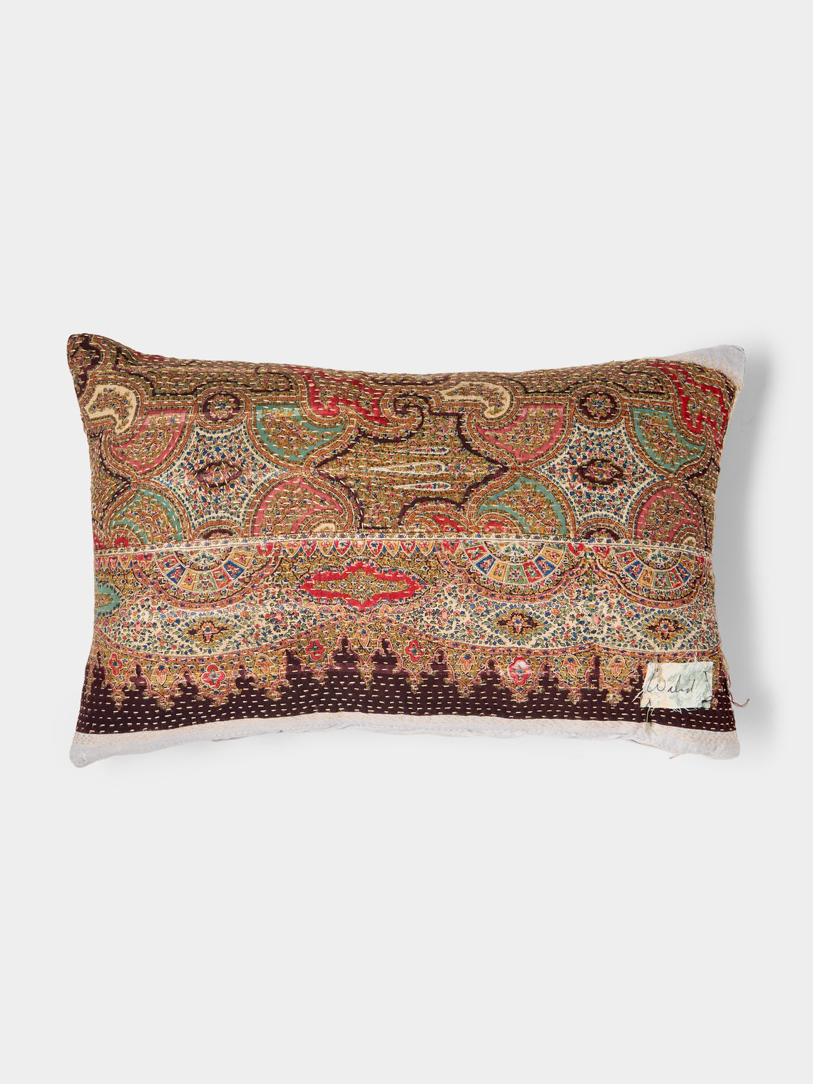 By Walid - 19th-Century French Napoleon III Paisley Wool Cushion (21.5in/55cm) - Multiple - ABASK