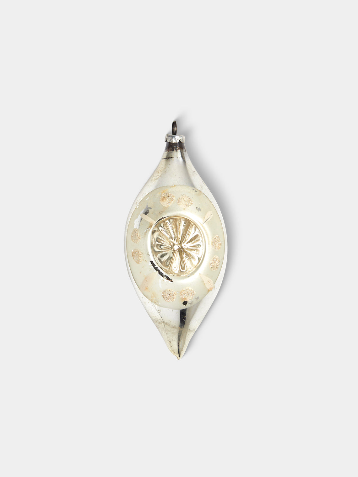 Antique and Vintage - Early-20th-Century Droplets Glass Baubles (Set of 8) - Silver - ABASK