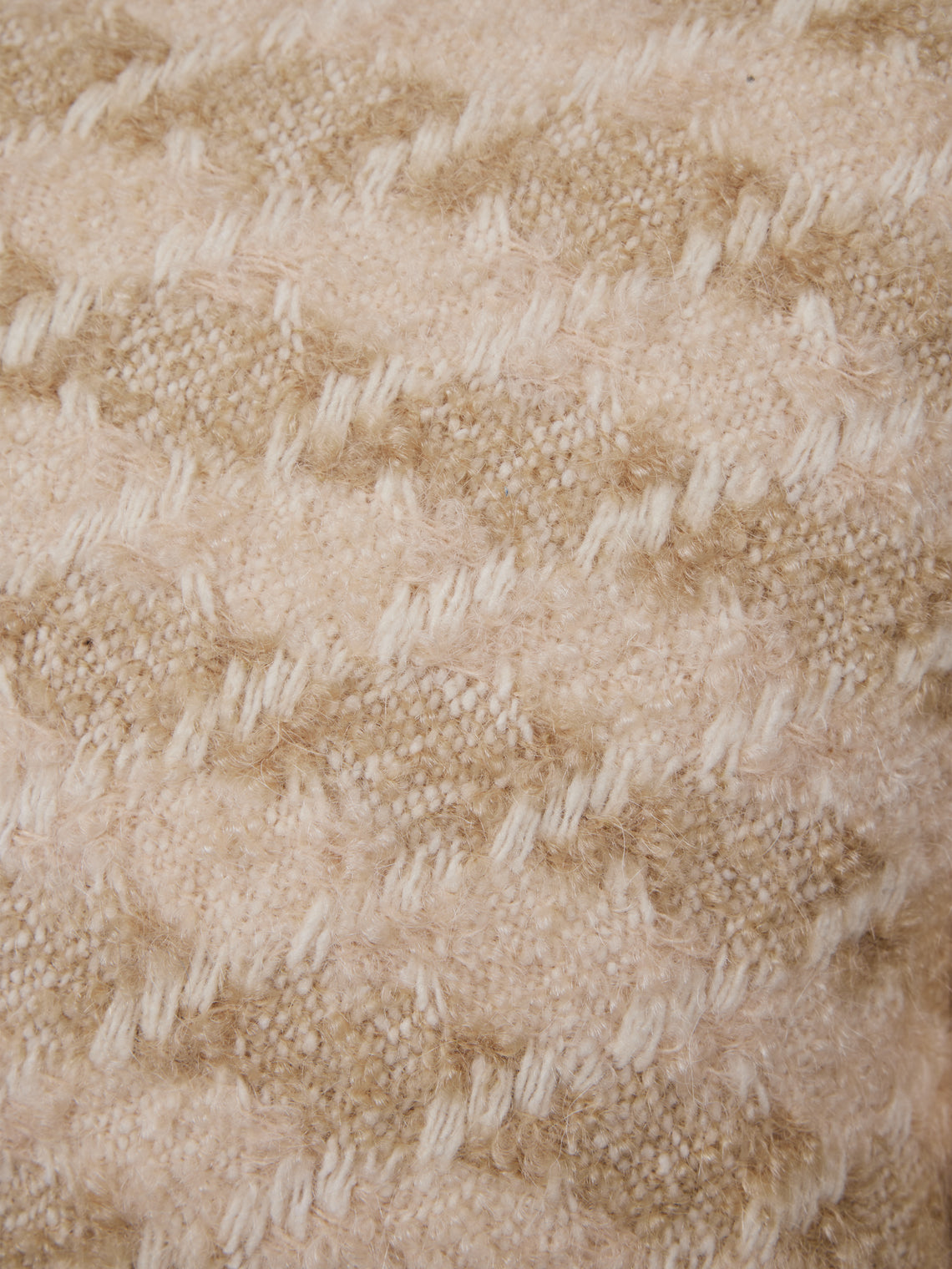 The House of Lyria - Temperanza Mohair and Wool Cushion (23.5in/60cm) - Cream - ABASK