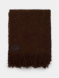 De Le Cuona - Alpaca Fringed Blanket (94.5in/2.4m) - Brown - ABASK - 