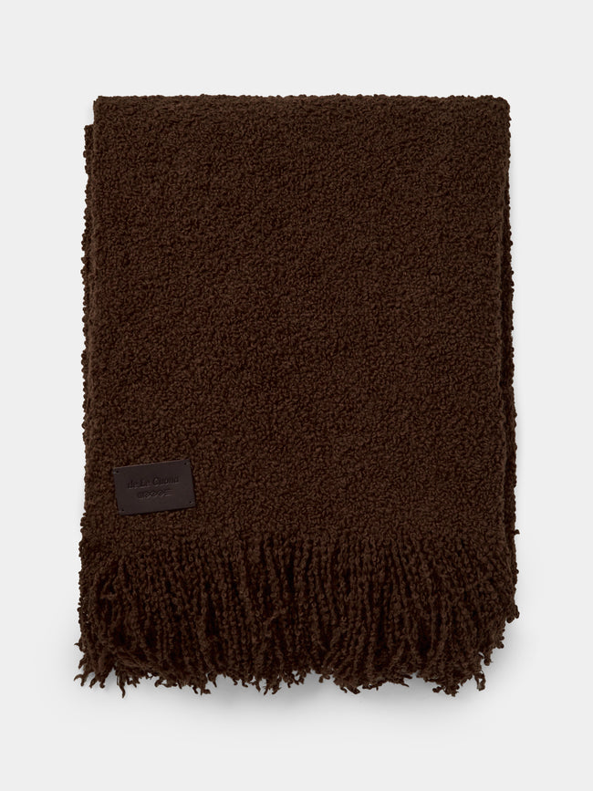 De Le Cuona - Alpaca Fringed Blanket (94.5in/2.4m) - Brown - ABASK - 