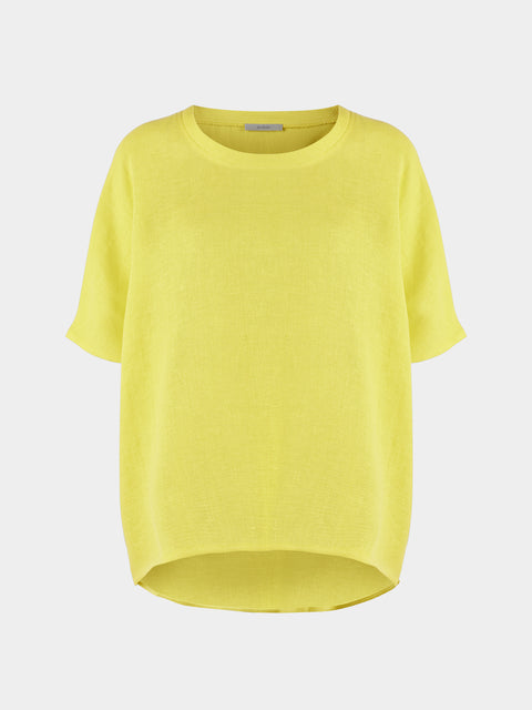 Dusan - Easy Linen T-Shirt | One Size - Yellow - ABASK - 