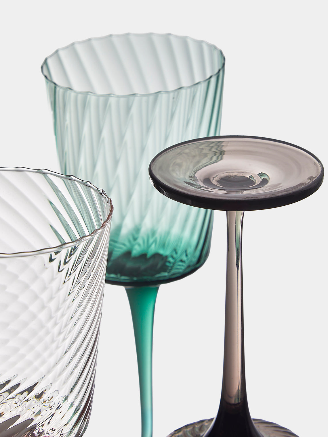 Mun Deluxe Brand Venezia - Torsé Hand-Blown Glass Wine Glasses (Set of 6) - Multiple - ABASK