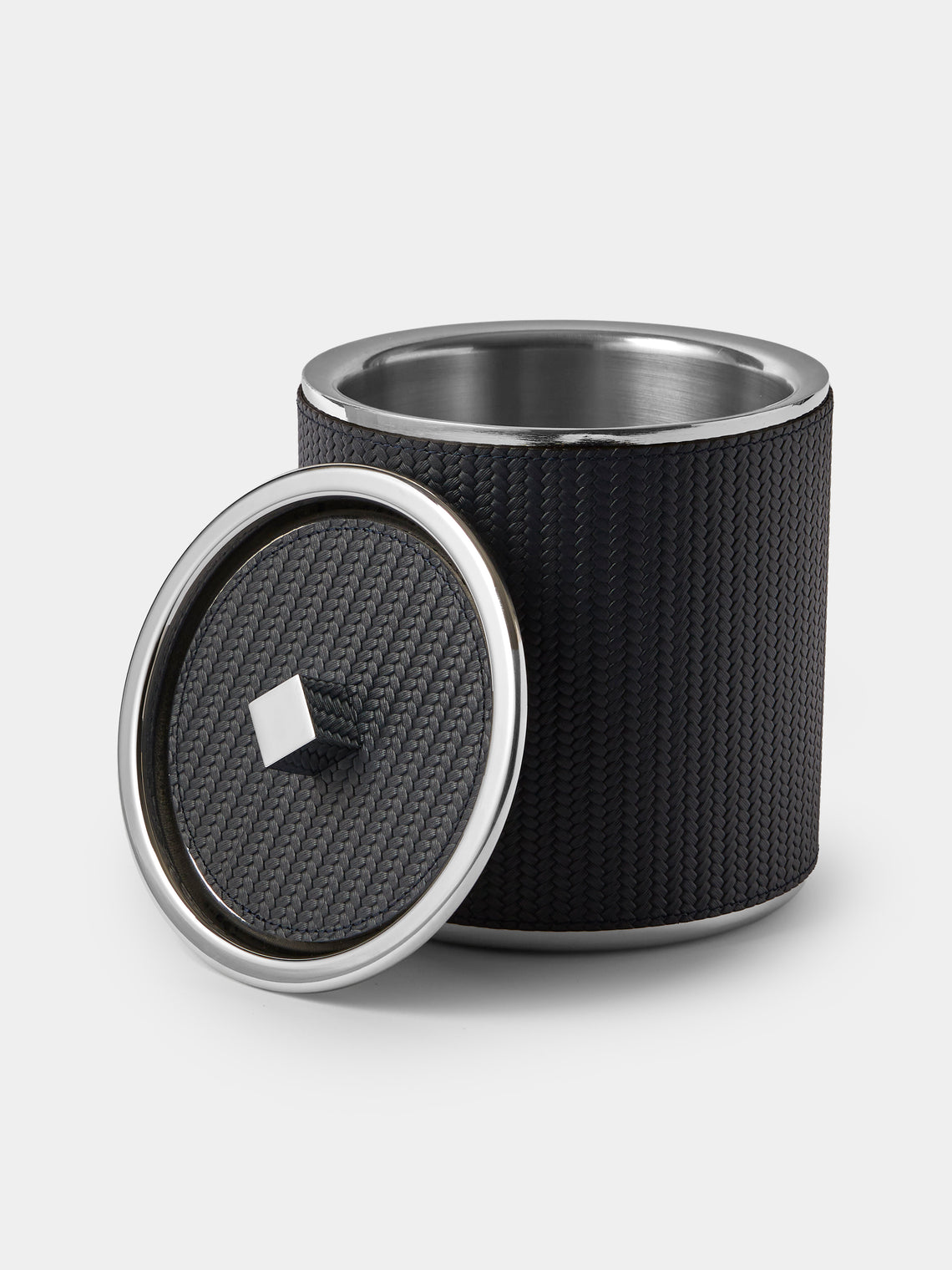 Pinetti - Glacettes Leather Ice Bucket - Navy - ABASK