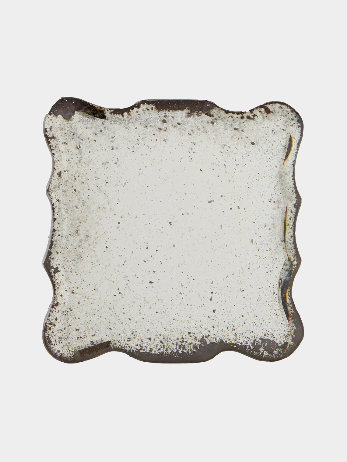 Borgo delle Tovaglie - Firenze Mirrored Glass Coasters (Set of 6) - Silver - ABASK