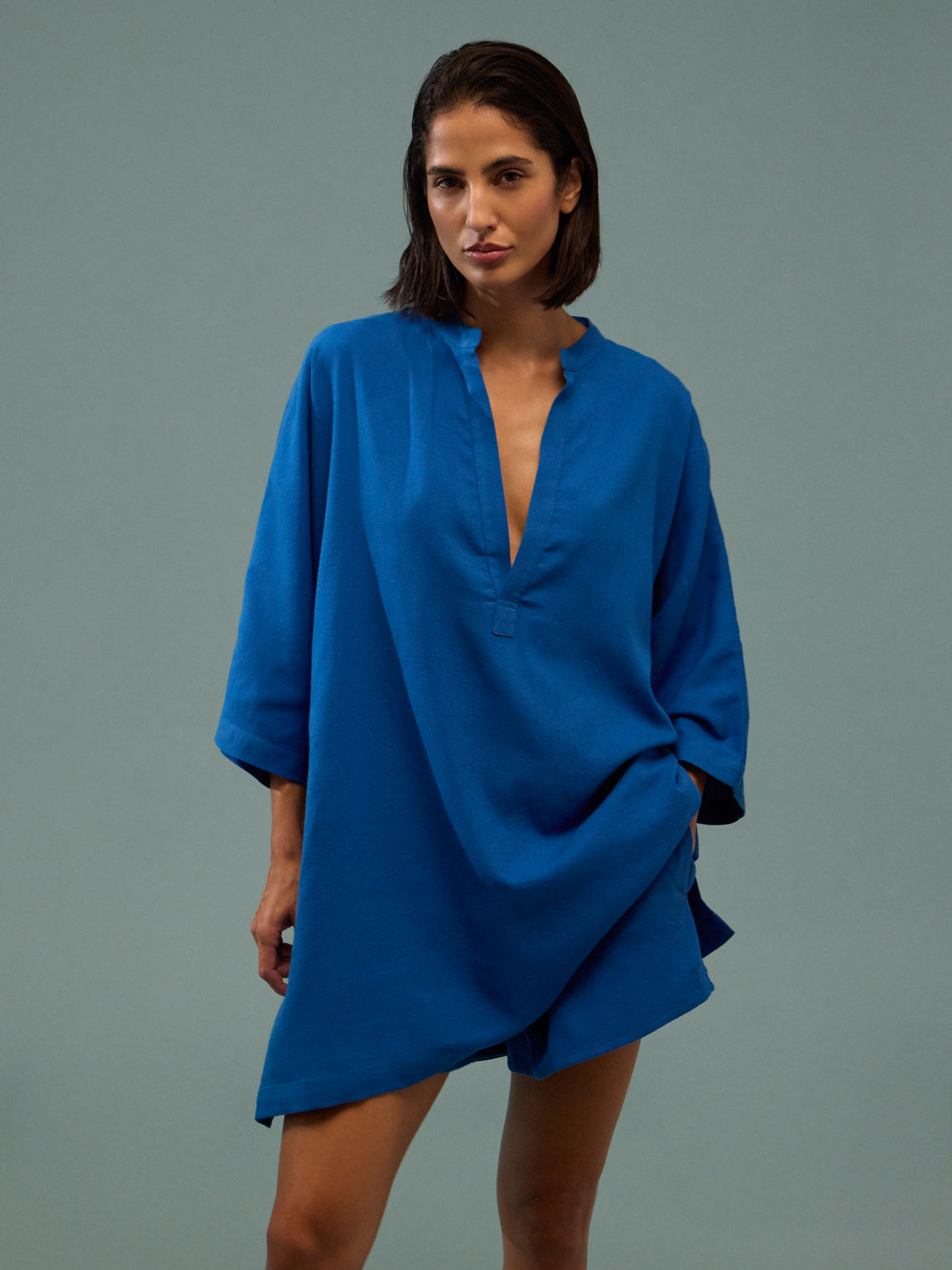 Marrakshi Life - The Short Tunic - Blue - ABASK