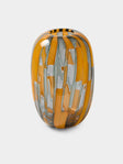 Moonarij - Tetris Hand-Blown Glass Vase (10in/25cm) - Orange - ABASK - 