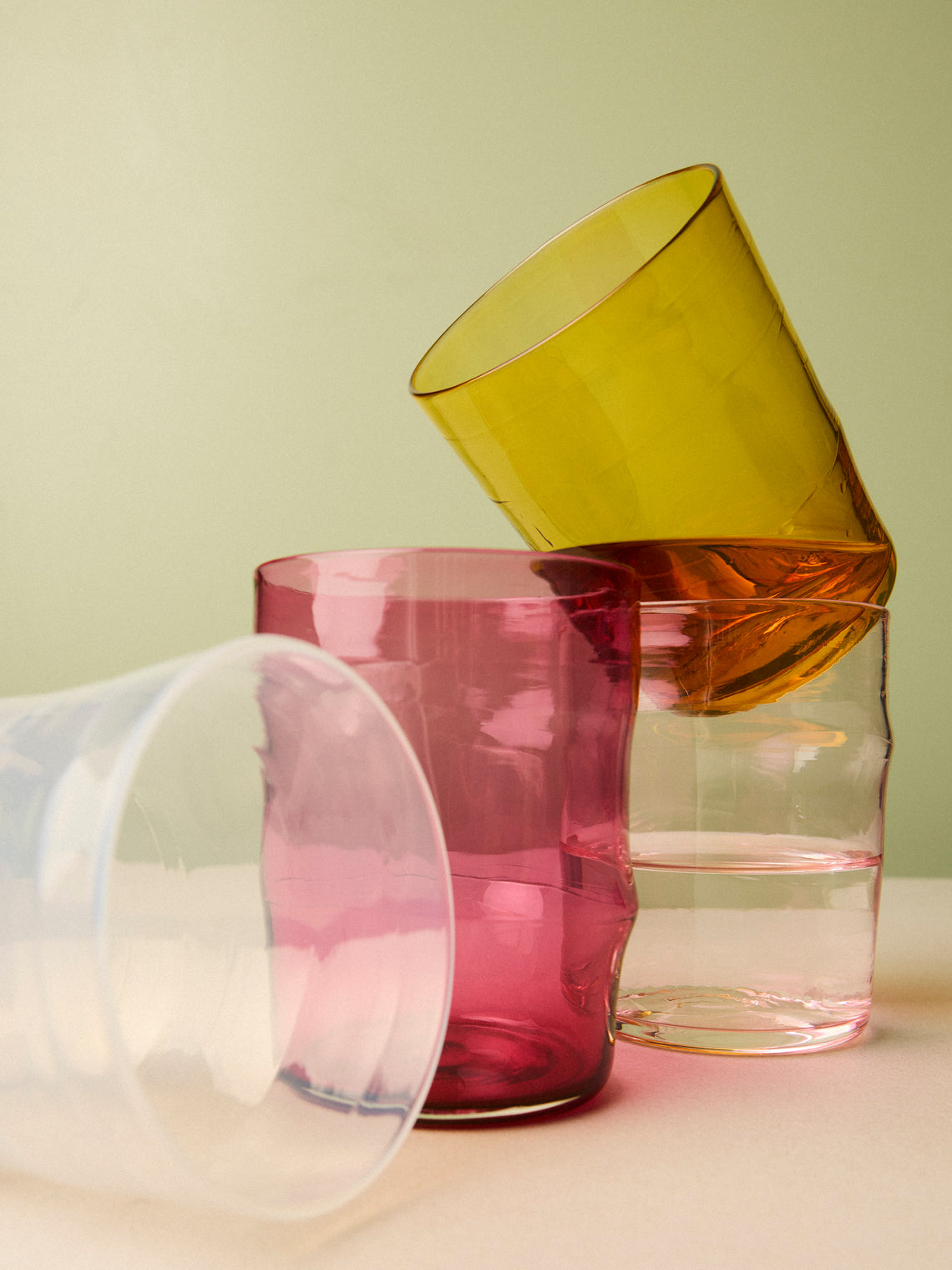 Michael Ruh Studio - Spring Fade Hand-Blown Glass Highballs (Set of 4) - Multiple - ABASK