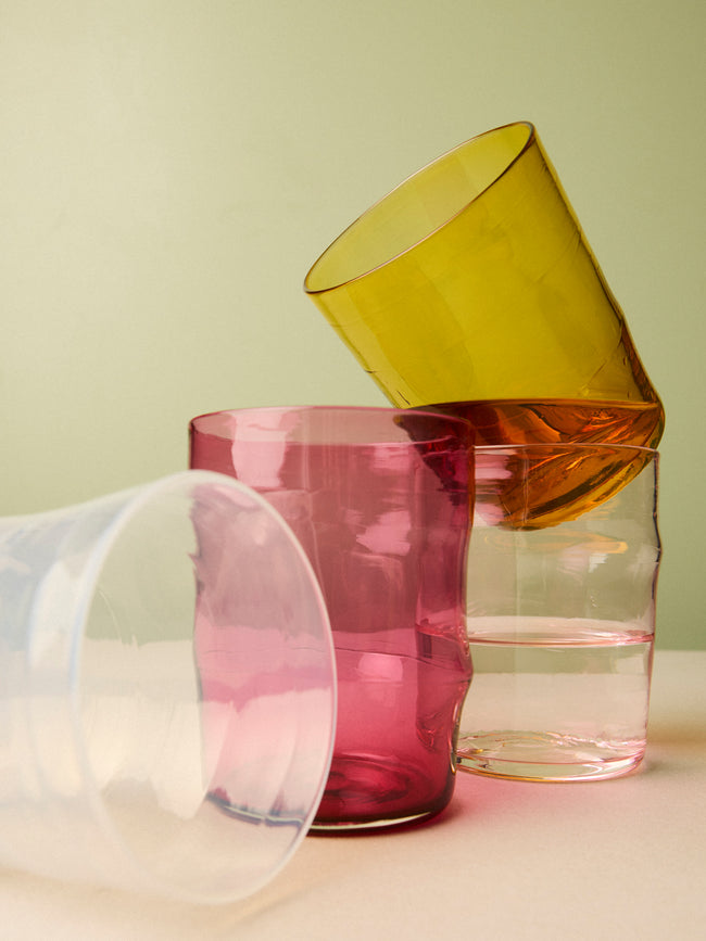 Michael Ruh Studio - Spring Fade Hand-Blown Glass Highballs (Set of 4) - Multiple - ABASK