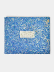 Giannini Firenze - Hand-Marbled Guest Book - Blue - ABASK - 