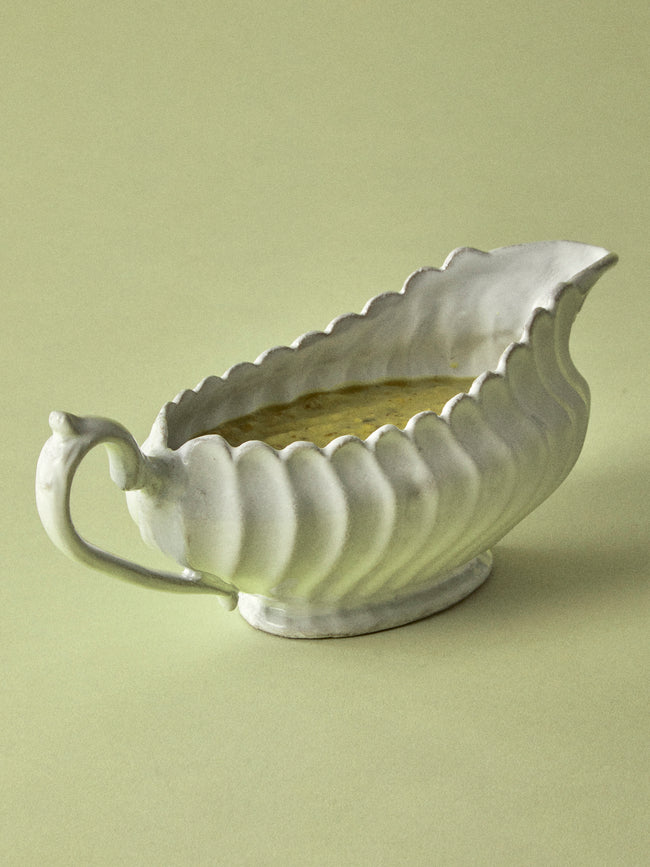 Astier de Villatte - Peggy Hand-Glazed Ceramic Sauce Boat - White - ABASK