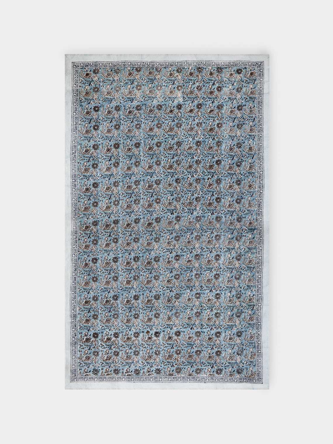 Indian Summer Block-Printed Linen Medium Rectangular Tablecloth