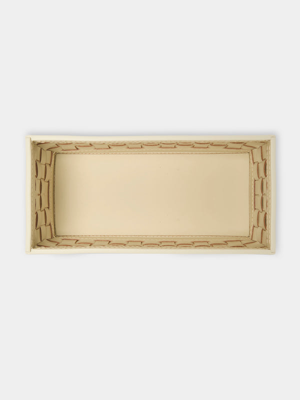 Riviere - Woven Leather Towel Tray -  - ABASK