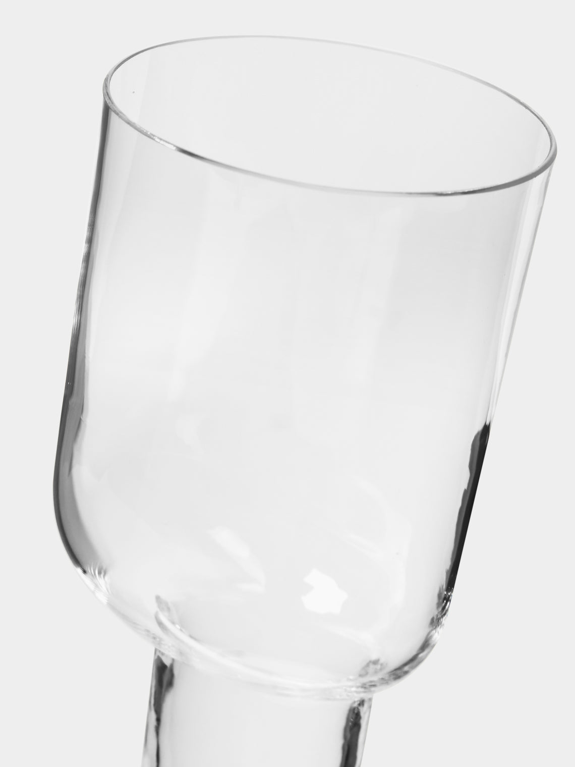 Asymmetric Hand-Blown Murano Wine Glass