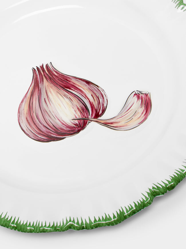 Atelier Soleil - Vegetable Garden Garlic Hand-Painted Ceramic Side Plate -  - ABASK