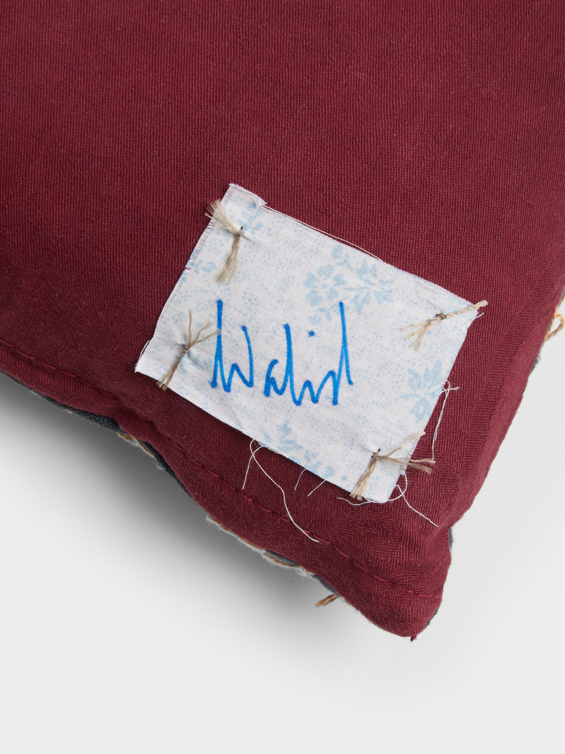 By Walid - 19th-Century Napoleon III Aubusson Tapestry Linen Cushion (16.5in/42cm) - Multiple - ABASK