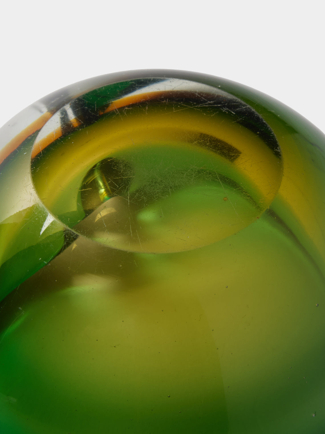 Antique and Vintage - 1970s Murano Glass Ashtray - Green - ABASK