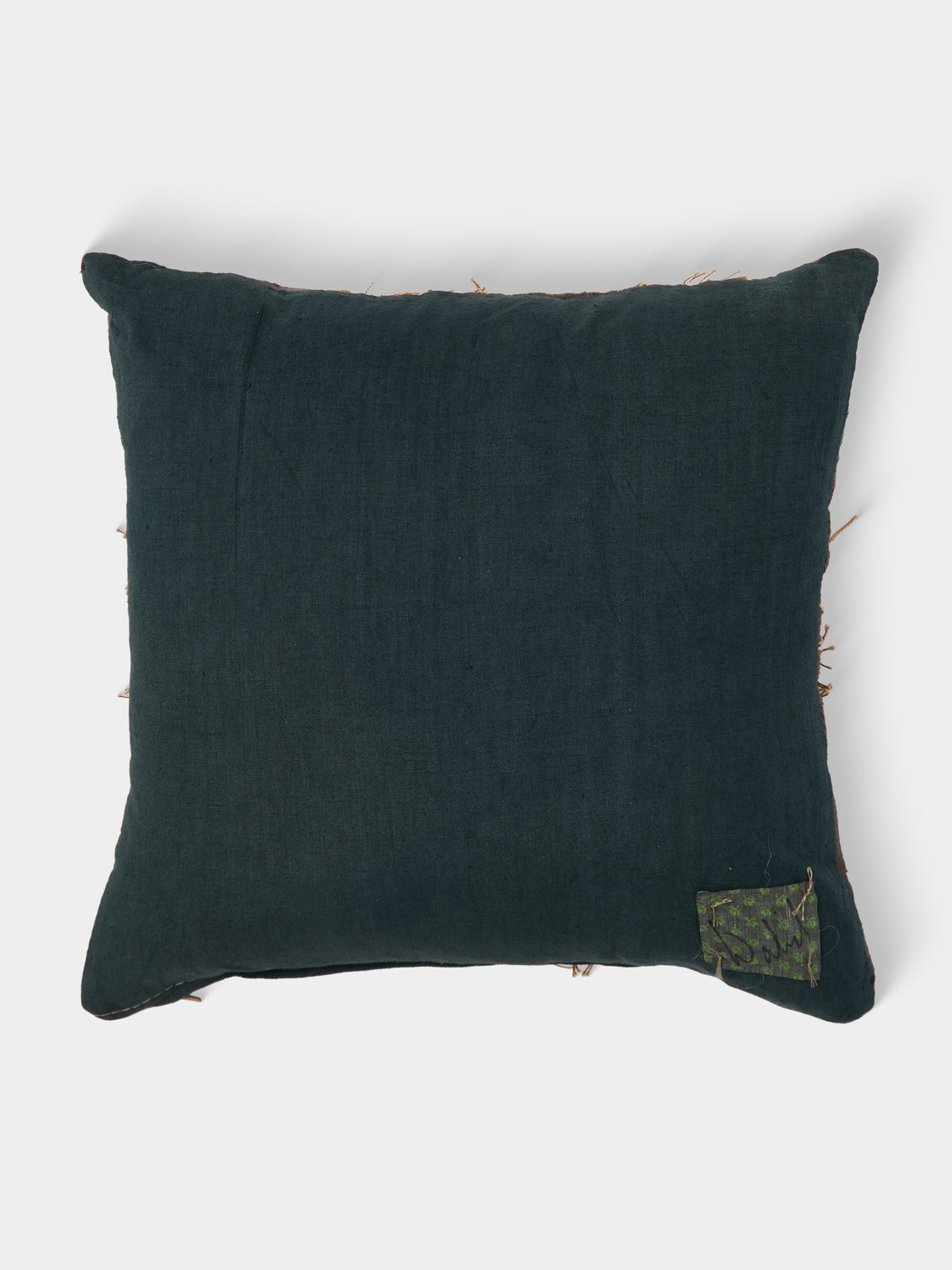 By Walid - 17th-Century Flemish Verdure Tapestry Linen Cushion (16in/41cm) - Multiple - ABASK
