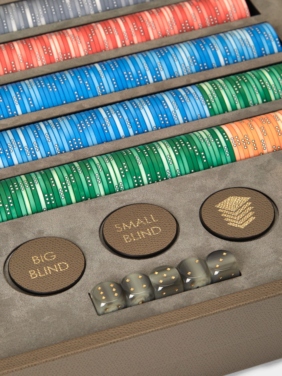 Pinetti - Leather Poker Set - Brown - ABASK