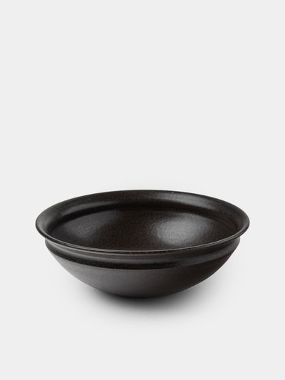 Fuminari Araga - Kohiki Slipware Shallow Bowls – 6in/15cm (Set of 4) - Black - ABASK - 