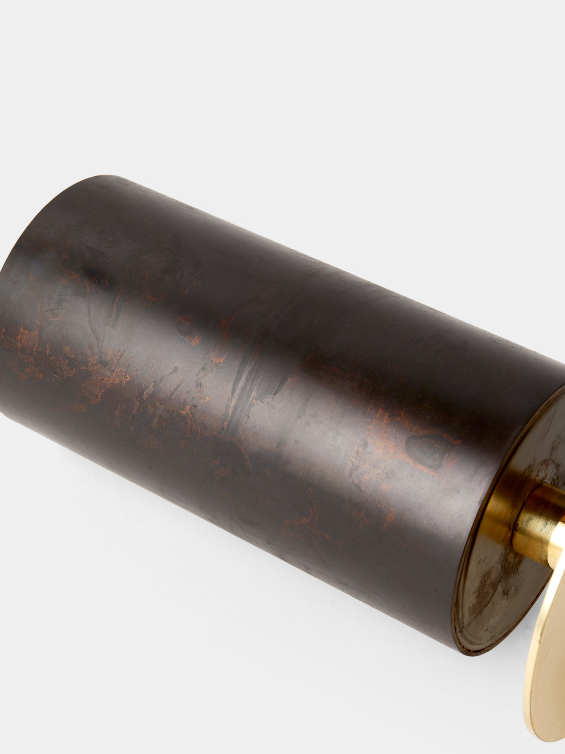 Carl Auböck - Brass and Cast Iron Vase on Pedestal (9.5in/24cm) - Black - ABASK