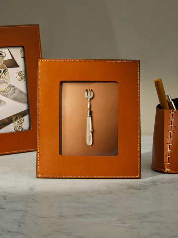 Oscar Maschera - Punti Leather Photo Frame -  - ABASK