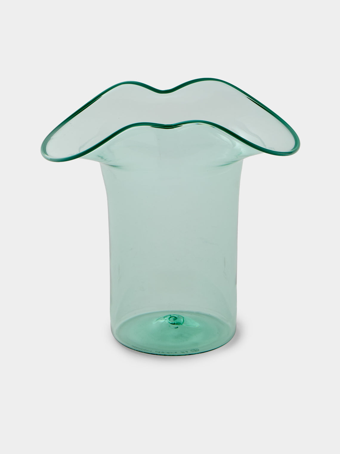 Antique and Vintage - 1980s Venini Murano Glass Vase (6in/15.5cm) - Green - ABASK - 