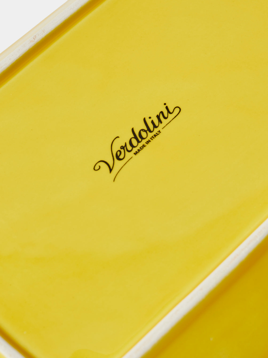 Verdolini - Bird and Flowers Hand-Painted Majolica Ceramic Box with Stand - Yellow - ABASK