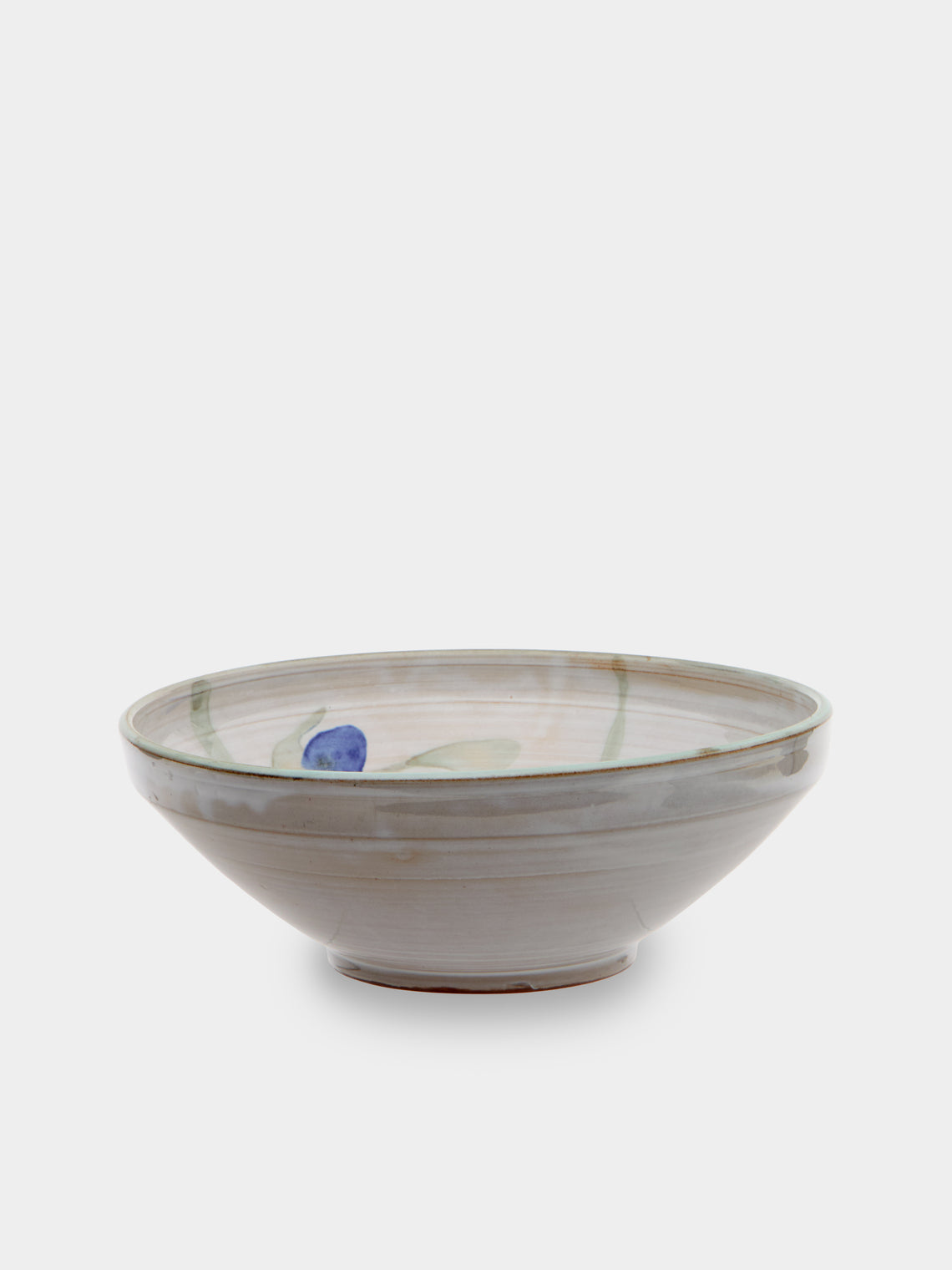 Antique and Vintage - Mid-Century Ceramic Salad Bowl - White - ABASK - 