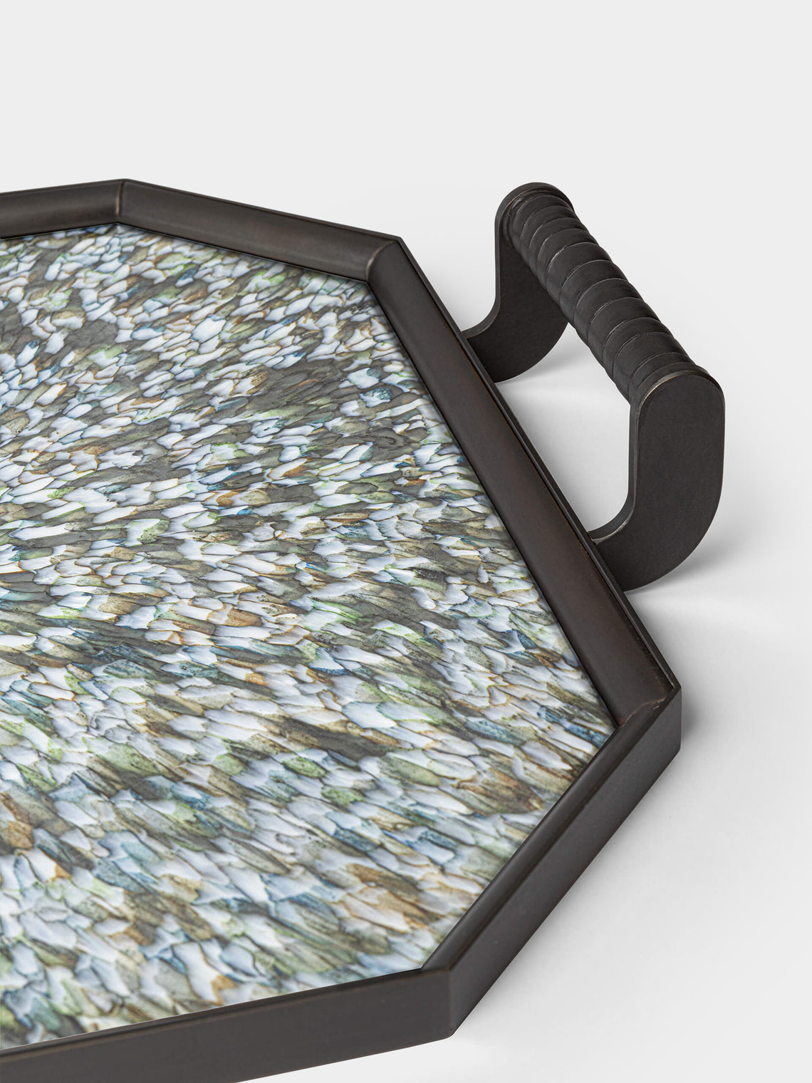 Droulers - Nova Burnished Brass Tray (21.5in/55cm) - Brown - ABASK