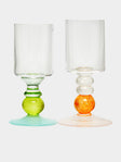 Gather - Miami Hand-Blown Wine Glasses (Set of 2) -  - ABASK - 