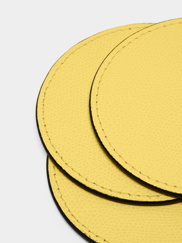 Giobagnara - David Leather Coasters (Set of 6) -  - ABASK