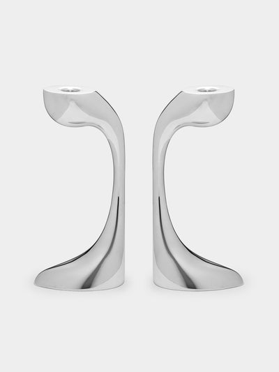 De Vecchi - Petalo Silver-Plated Candlesticks (Set of 2) -  - ABASK - 