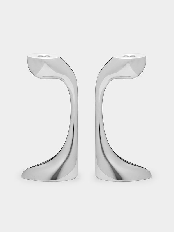 De Vecchi - Petalo Silver-Plated Candlesticks (Set of 2) -  - ABASK - 