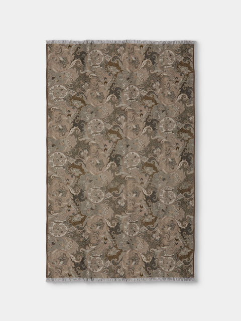 de Le Cuona - Elizabeth Paisley Wool Blanket (94.5in/2.4m) - Multiple - ABASK - 