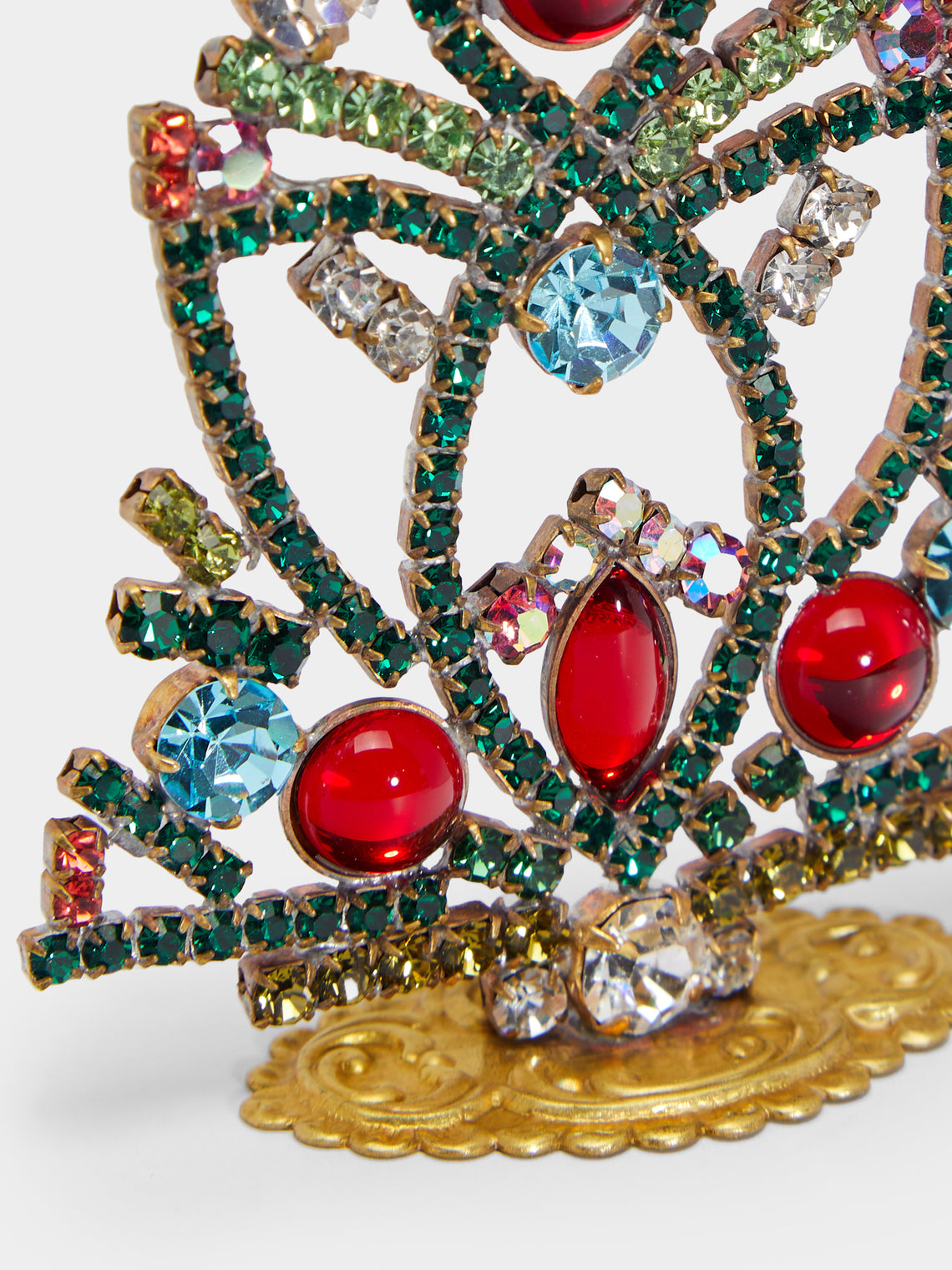 Antique and Vintage - 1930s Czech Gablonzer Jewelled Small Christmas Tree -  - ABASK