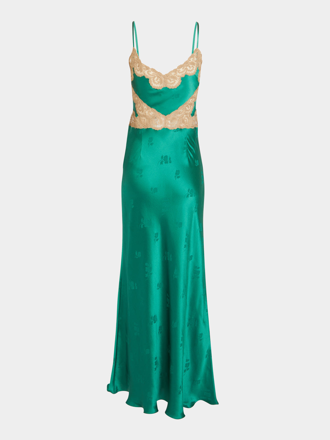 Loretta Caponi - Palmira Silk Dress | Size: S - Green - ABASK