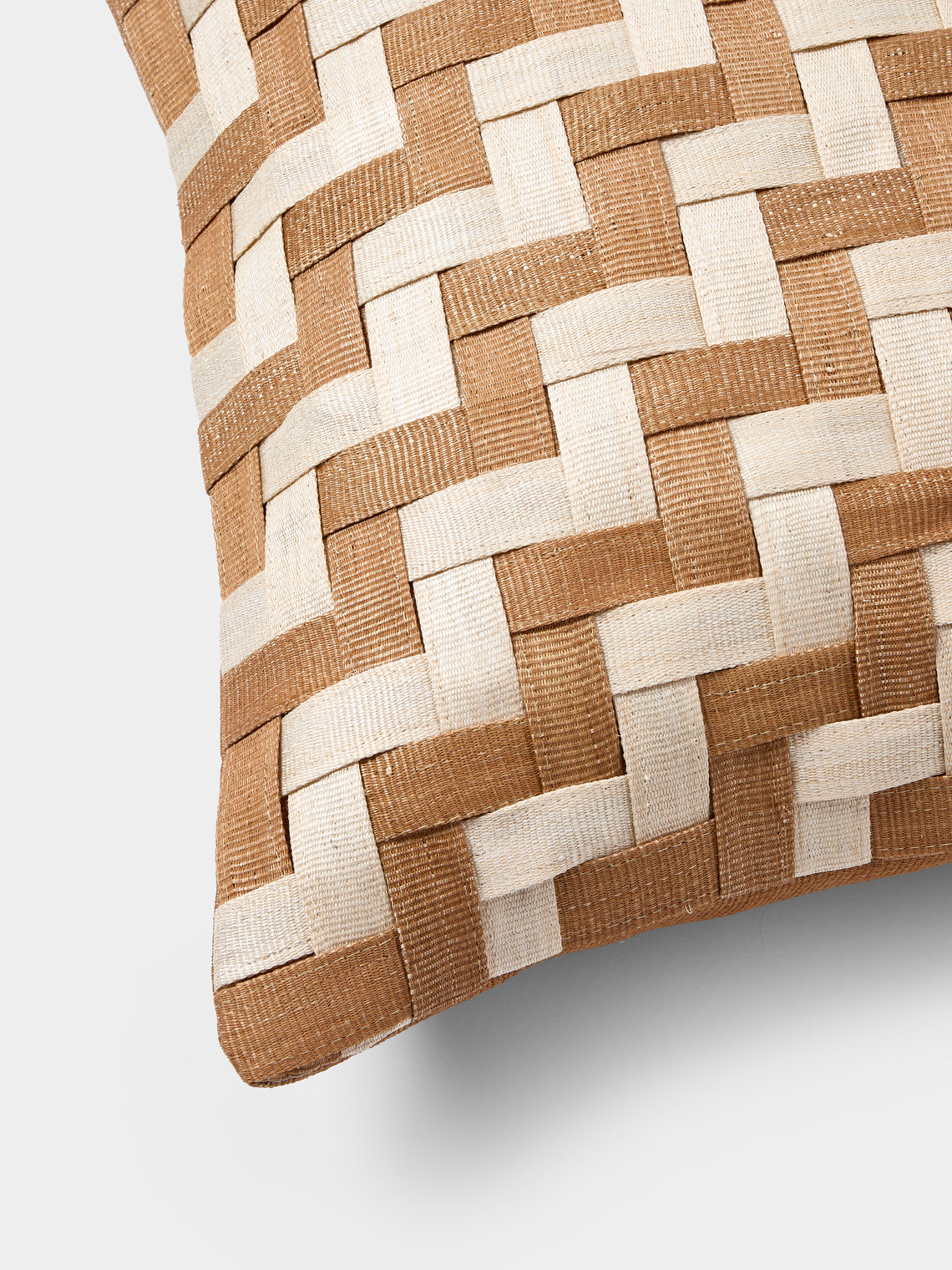 Kubo Curated - Z Weave T'nalak Cloth Cushion (19.5in/50cm) - Red - ABASK