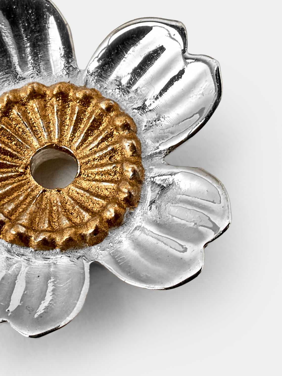 Seikado - Cherry Blossom Sterling Silver Incense Holder - Silver - ABASK