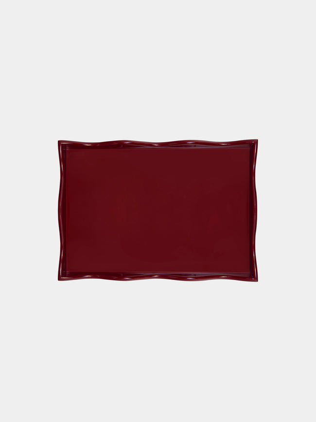 The Lacquer Company - Belles Rives Lacquered Small Tray - Red - ABASK - 