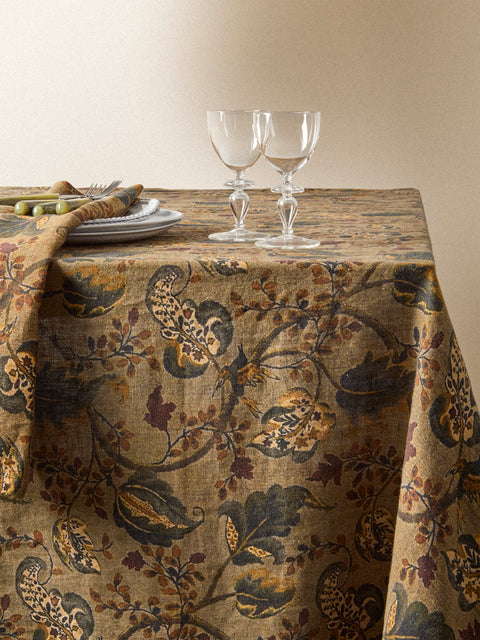 The House of Lyria - Linen Rectangular Tablecloth (136in/3.45m) - Multiple - ABASK